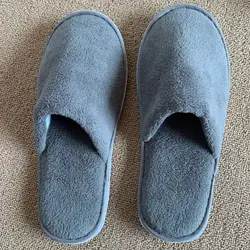 Men'S Slippers Winter Plush Warm Home Shoes Women Fur Slipper Indoor Silence Comfort Floor Slides Shoes Men Bedroom Footwear