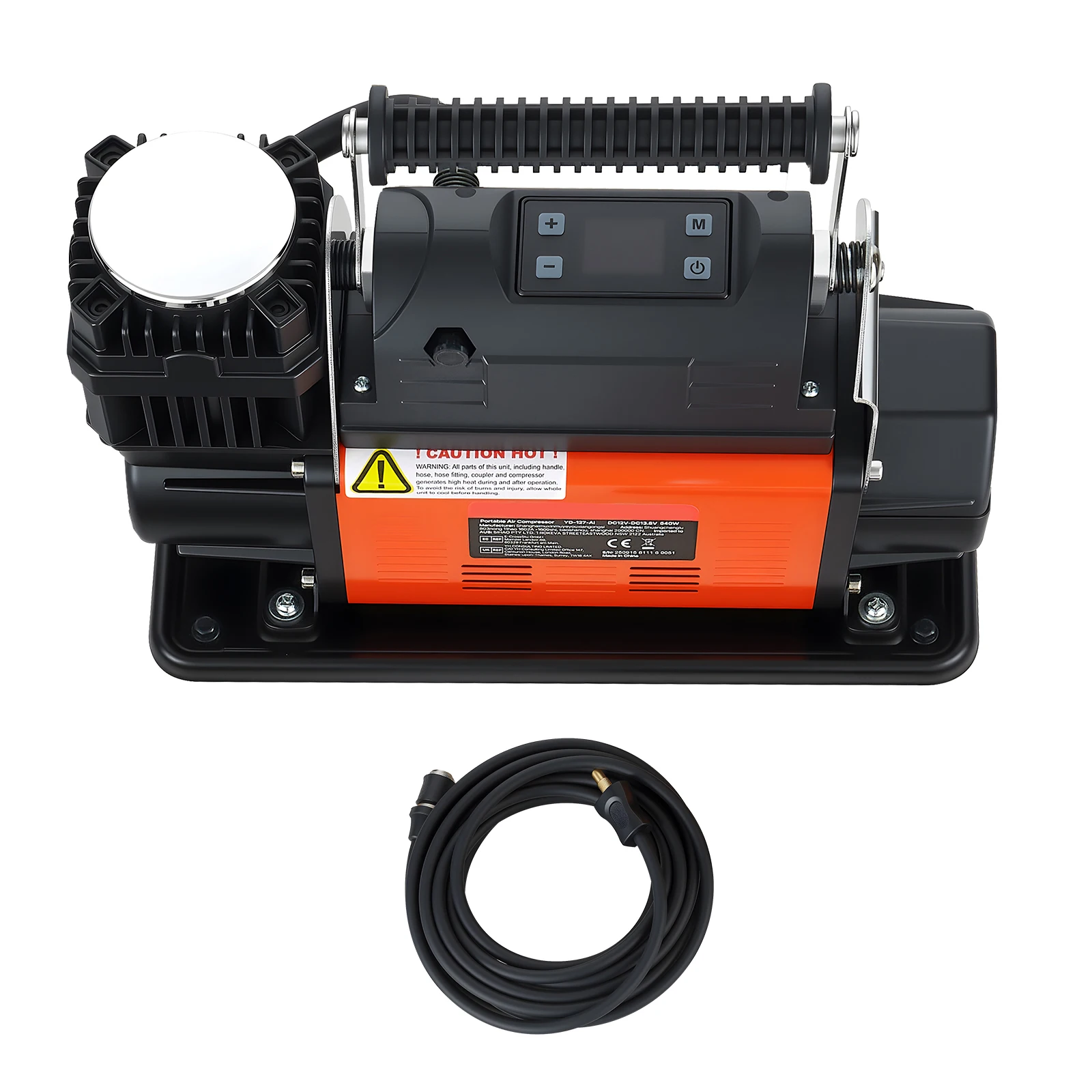 SucceBuy 12V Air Compressor Auto-Stop Tire Inflator with LCD Digital 7.14 CFM 150PSI Offroad Air Pump with Adapters for Trucks