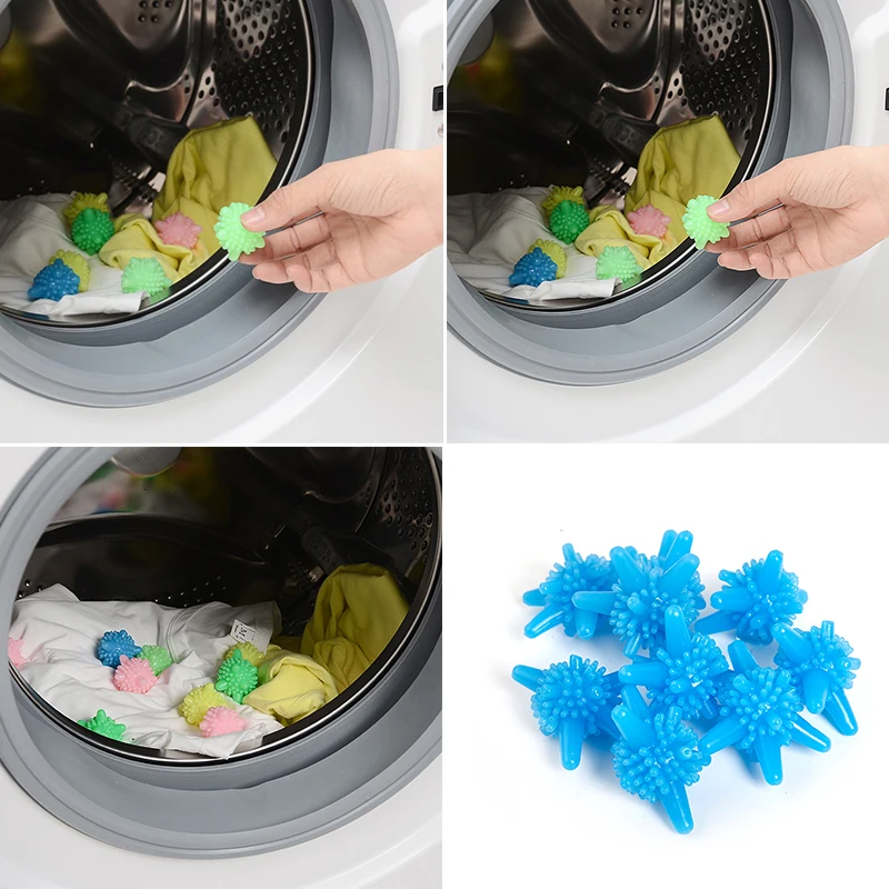 10pcs Magic Laundry Ball For Household Cleaning Washing Machine Clothes Softener Starfish Shape Solid Cleaning Balls about 4-5cm