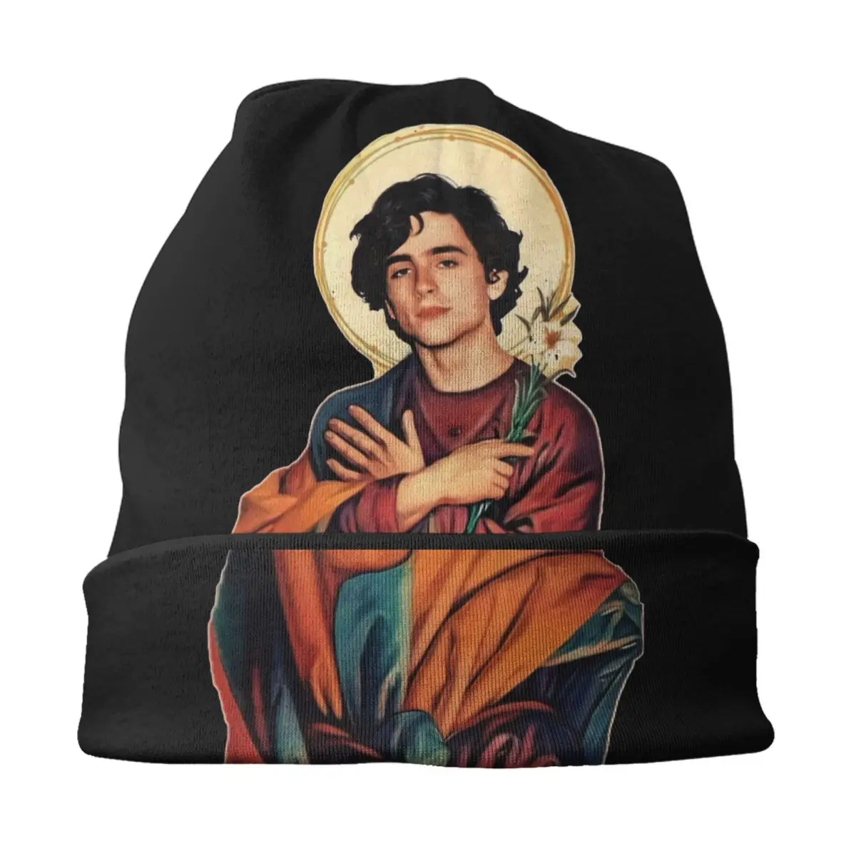 Saint Timothee-gorros Skullies para hombre y mujer, gorro de punto cálido Unisex, Hip Hop, para adultos de los 90, para ver la televisión, para esquí al aire libre