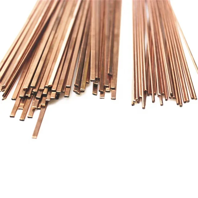 

Silver Brazing Rods BCuP-3 20 Flat Bar Welding Stick JAgP-5 5% Silver Phos Welding Rods 0.050"x1/8"x14" for Gas Soldering Torch