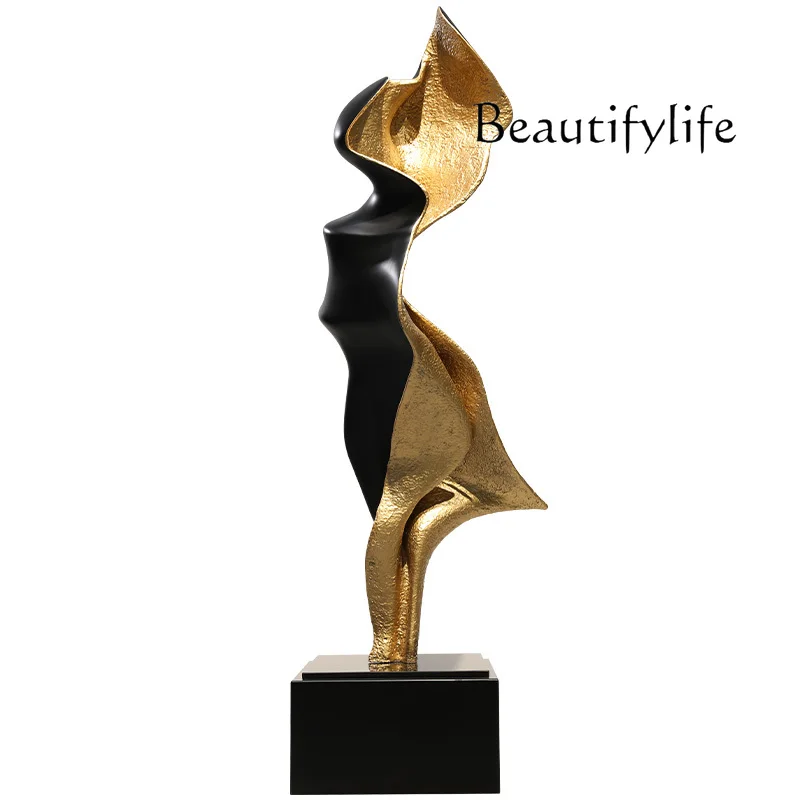 

Hotel lobby fiberglass abstract sculpture artwork opening large-scale ornaments sales office lobby floor decoration