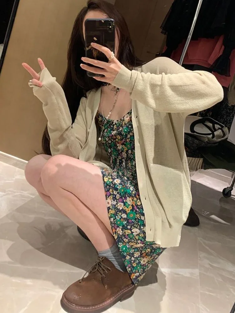 꽃 드레스 여성 섹시한 미니 초원 세련된 여름 여성 빈티지 캐주얼 패션 제국 한국 스타일 기질 휴일 매력