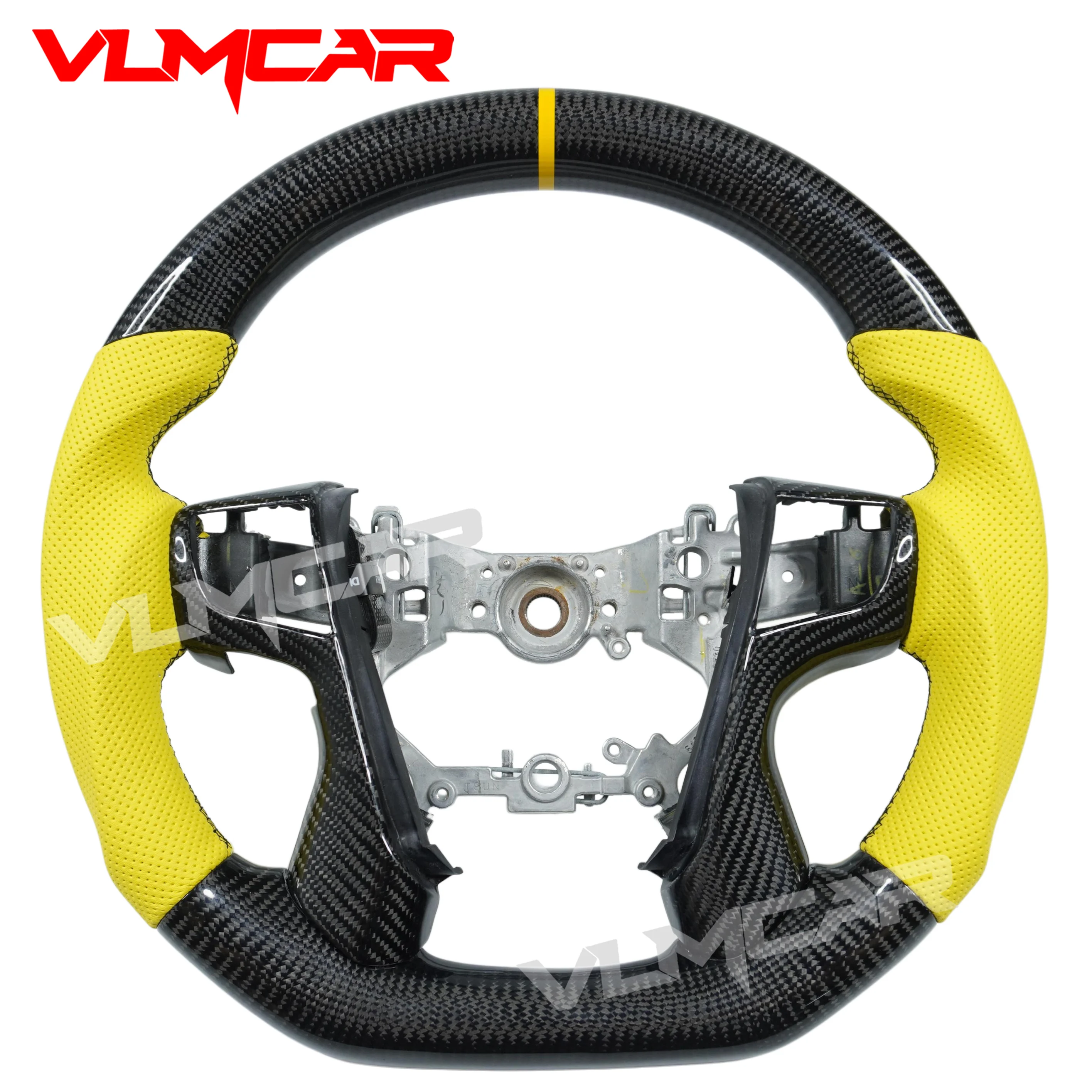 

Custom Carbon Fiber Perforated Leather Steering Wheel for Toyota Corolla LC200 Land Cruiser 200 Car Steering Wheel