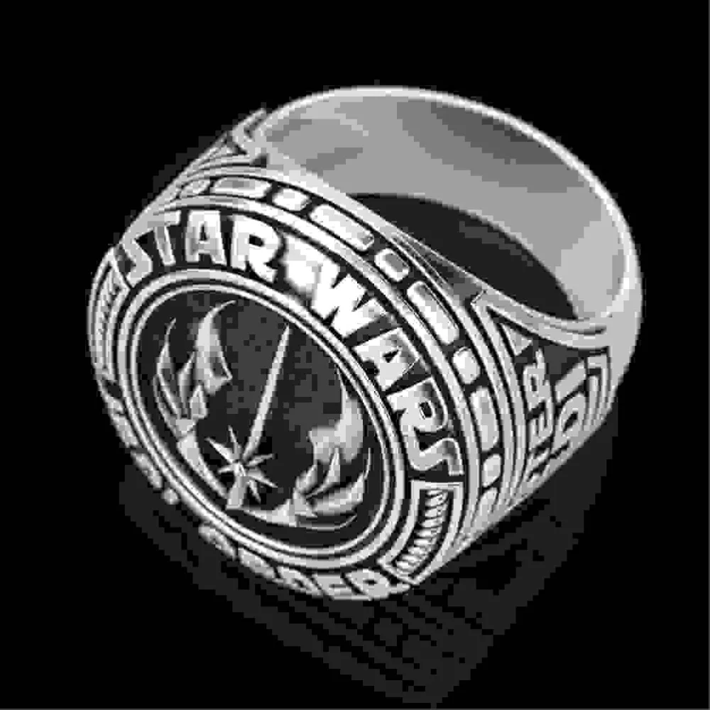 Fashionable and Popular Exquisite Simple Retro Domineering Master Warrior Ring Men\'s Niche Party Jewelry Accessories