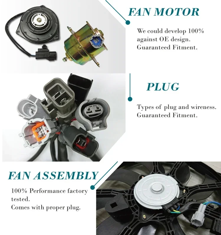 Auto Parts Manufacturer Radiator fan for CHEVROLET SILVERADO SUBURBAN TAHOE 07'~14', GMC SIERRA YUKON 07'~14', CADILLAC ESCALADE