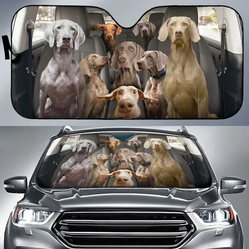 Weimaraner Auto Sun Shade 158 Car Accessories, Auto Cover Protector Window, Custom Animal Pattern Sunshade,STYLE FOR CAR