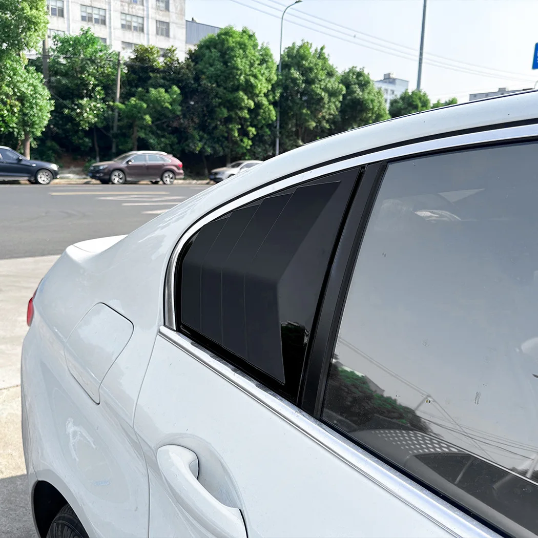For BMW 5 Series F10 Rear Quarter Window Louvers Pair Side Shutters Blinds Cover Trim For 525i 530i 2011-2017 Accessories