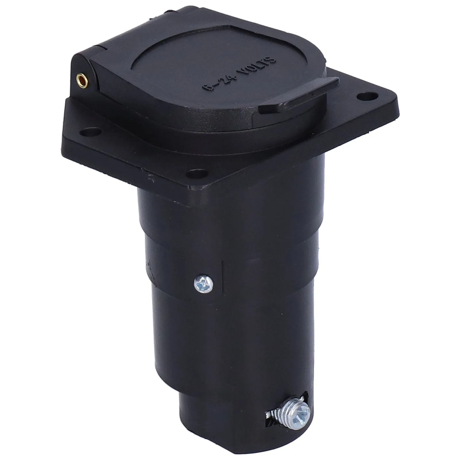 7 Way Blade Connector Copper Inner  Anti Corrosion Blade Socket  with Spring Loaded Dust Cover for Semi‑Trailers RVs