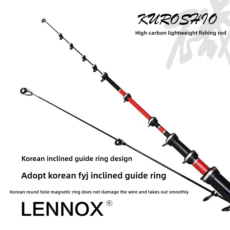 LENNOX Rock Fishing Rod Carbon Ultra Light and Ultra Hard Fully Inclined Guide Ring Hand Sea Dual-use Lake Reservoir Fishing Rod