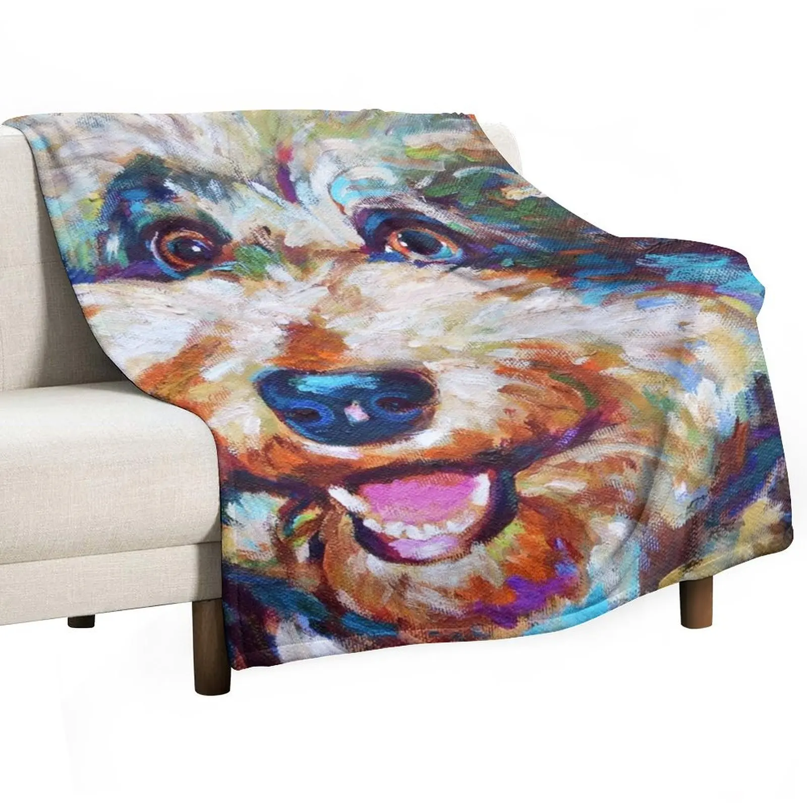 لطيف AUSSIEDOODLE جرو رمي بطانية فاخرة رشاقته المعزي الفاخرة الطفل البطانيات #3