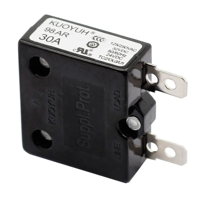 

Kuoyuh 98AR series 5A 10A 15A 20A 25A 30A 40A 50A Motor Protection Thermal Switch Overload Circuit Breaker