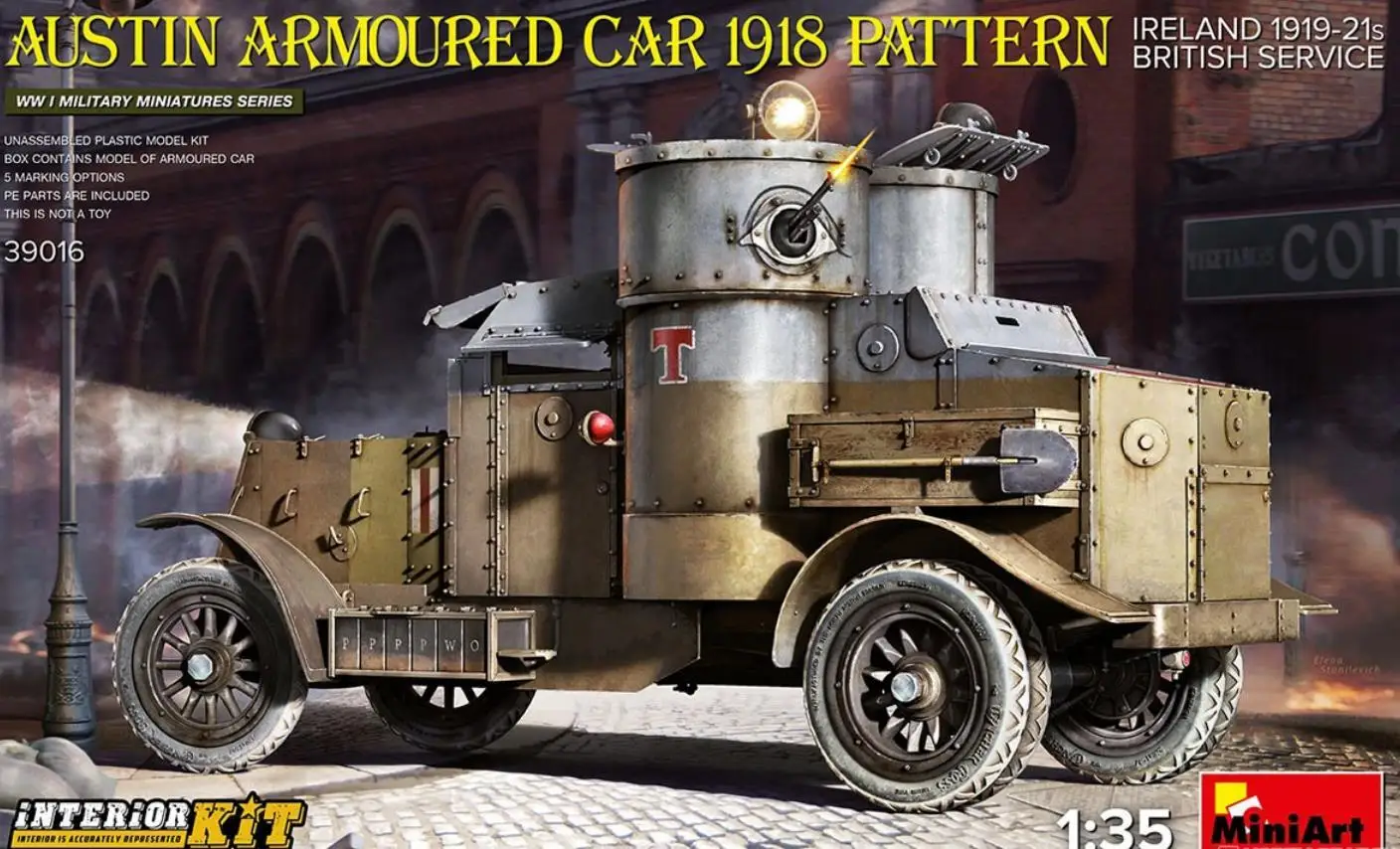 MINIART 39016 1/35 SCALE Austin Armoured Car 1918 Pattern.Ireland 1919-21.British Service.Interior Kit Modle Kit