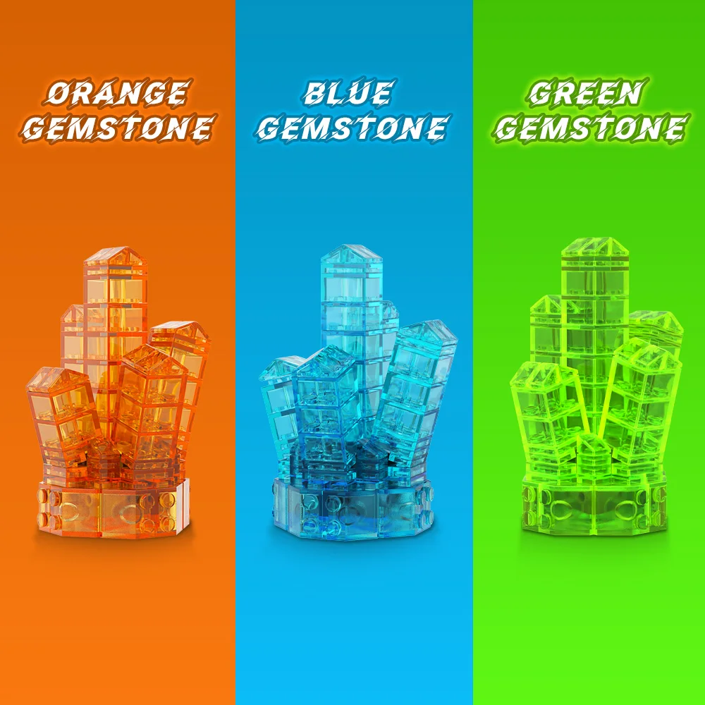 

Gobricks MOC Multicolor Crystal Building Blocks Model Crystal Cave Blue green Crystal Room Decoration Bricks Assemble Toys Gifts