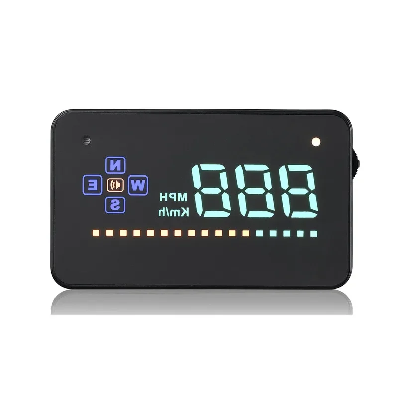 A2 Newest GPS Head Up Display Digital Speed Display MPH Over Speed Compass with Alarm for All Vehicles Windshield Projector