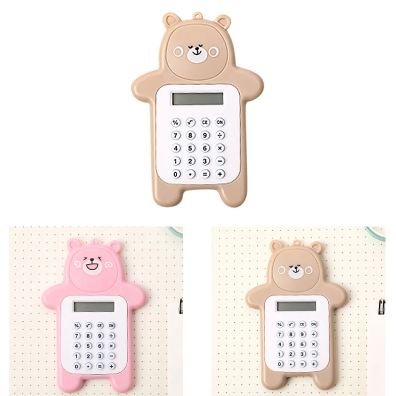 Cartoon Bear Calculator, 8 dígitos Display, Escritório e material escolar