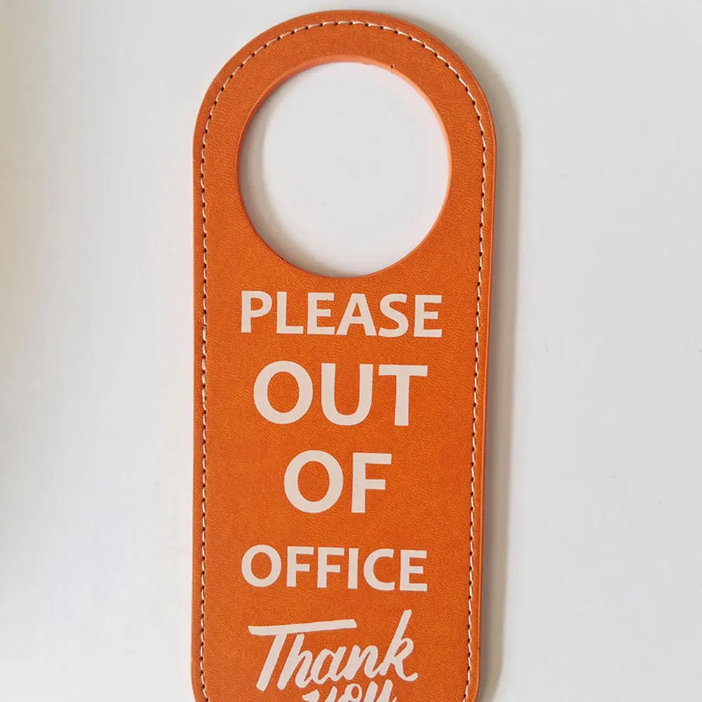 2pcs Hanger Sign Double Sided Pu In Meeting Out Of Busy Privacy Indicator Conference Room Use Door Tag For Office Hotel