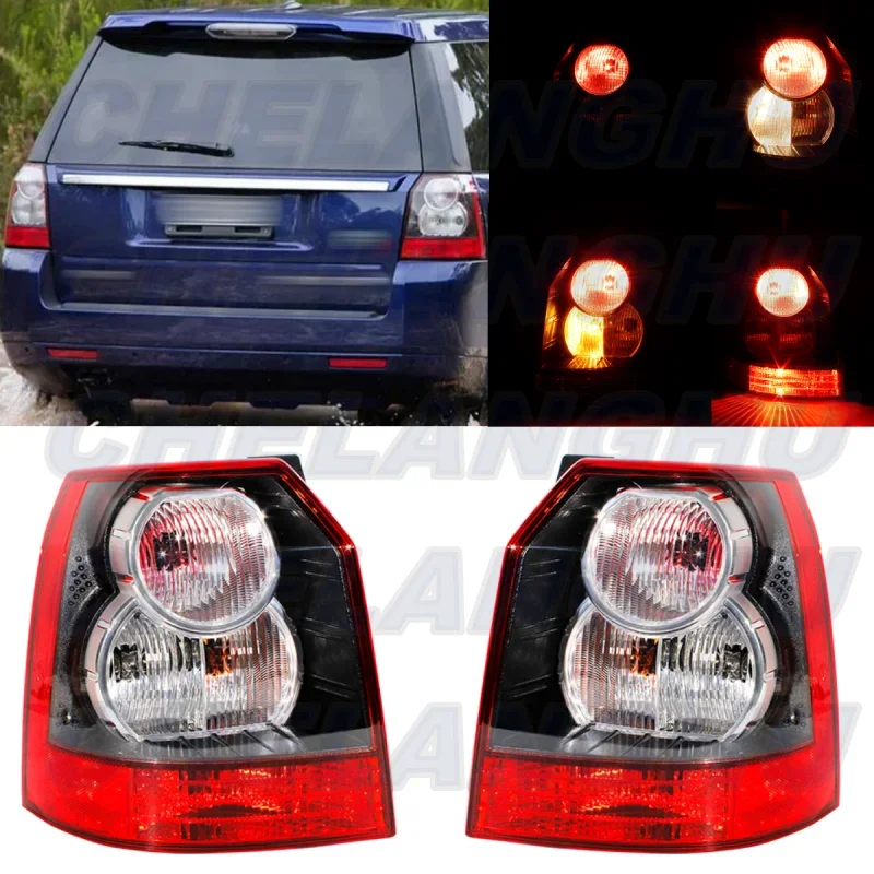 Pair Tail Light Rear Lamp With Bulbs LR022053 LR022050 For Land Rover Freelander 2006 2007 2008 2009 2010 2011 2012