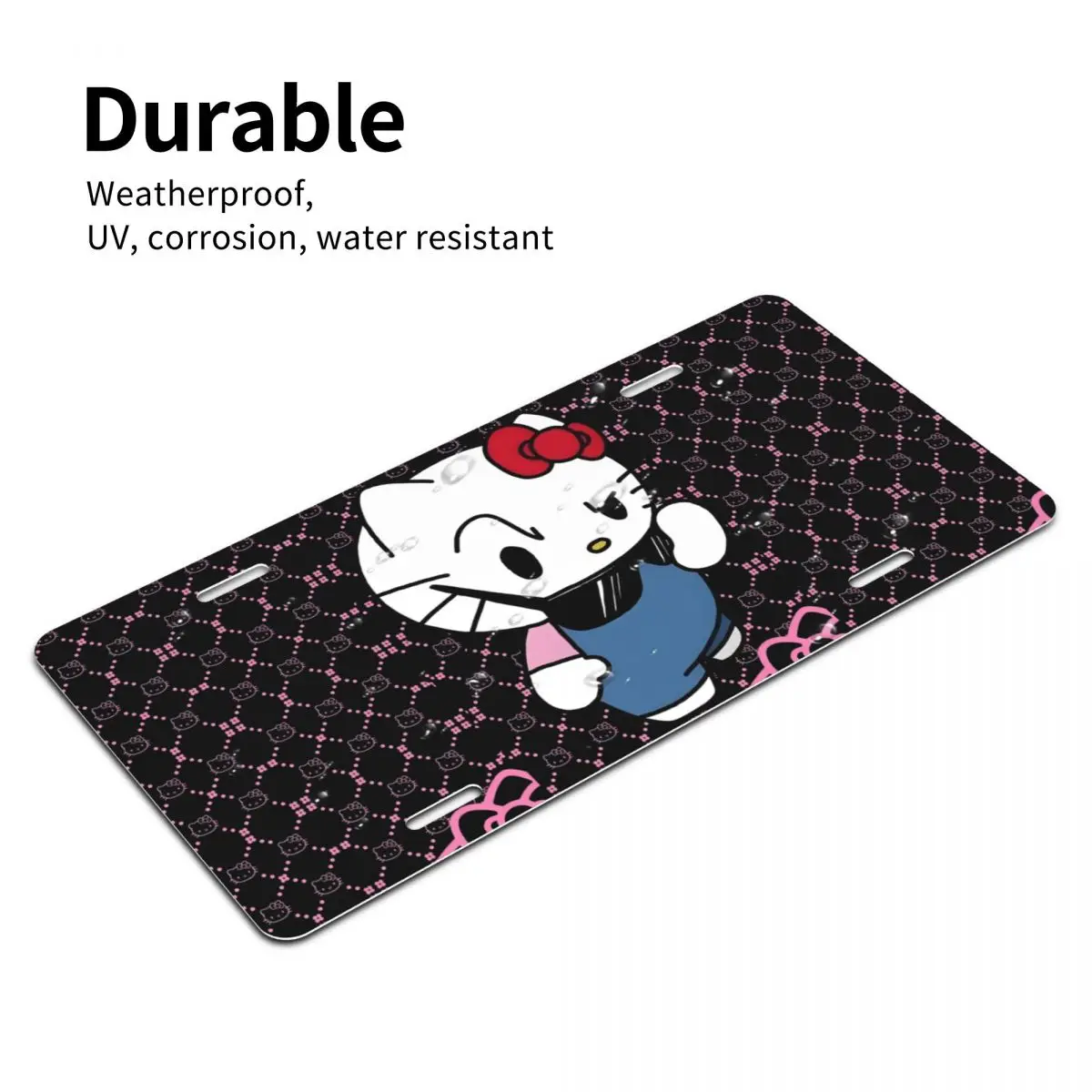 مخصص مرحبا كيتي لوحة ترخيص الجدة الكرتون ديكور سيارة الجبهة لوحة ترخيص الألومنيوم معدن تسجيل الغرور العلامة 6X12 بوصة