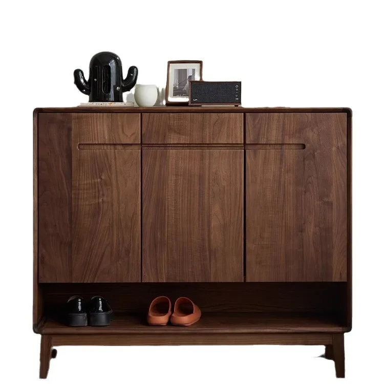 

North America, black walnut, shoe cabinet, all solid wood, entrance door, porch