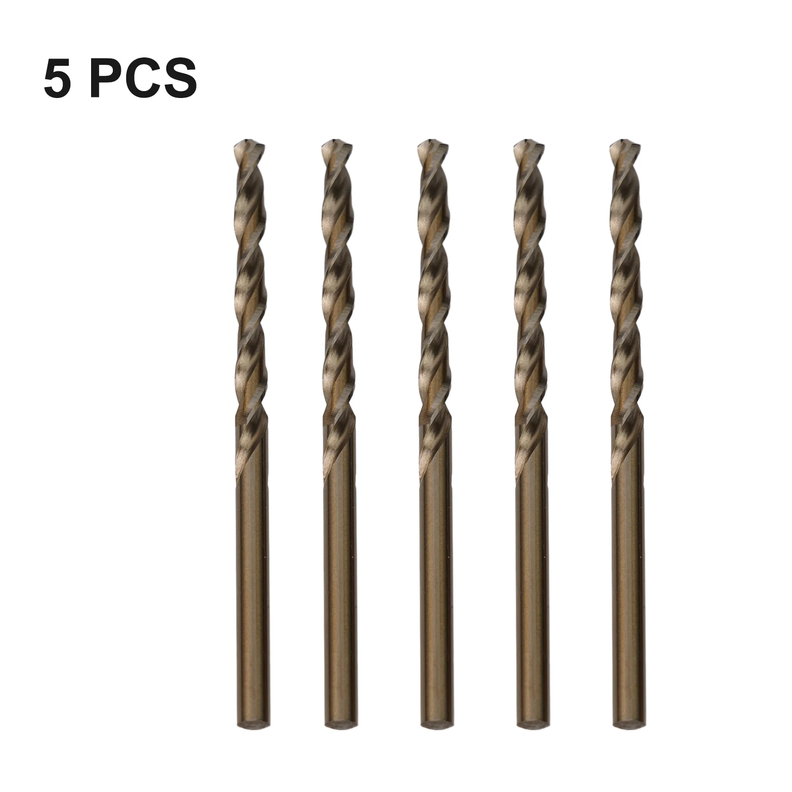 Brocas elétricas de cobalto, m35, aço inoxidável, metal, furos de madeira, haste reta, 1-4mm, 5 pacotes