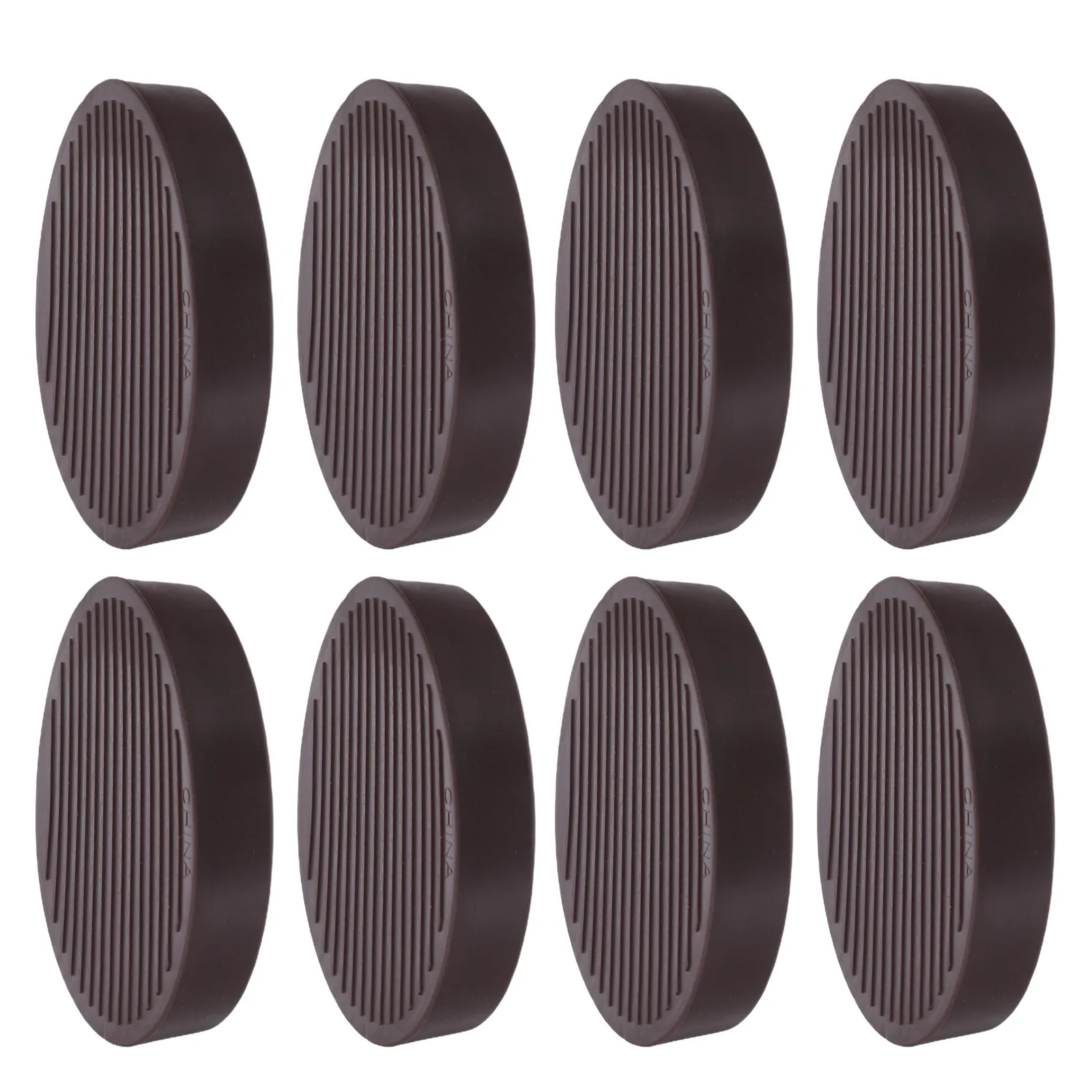 8Pcs Rubber Caster Cups 3.34 Round Anti Slide Furniture Grips Floor Protectors for Hardwood Floors Sofa Couch Bed Chair Stoppers