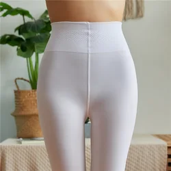 Calze bianche modellanti a vita alta 200d Leggings opachi a sezione media e spessa collant Sexy resistenti agli strappi