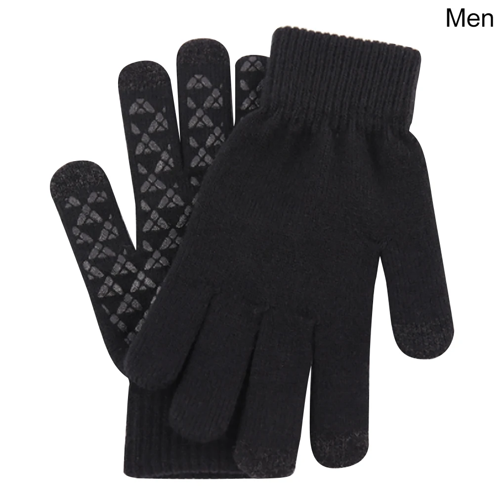 1 Pair Winter Gloves Knitted Glove Clothes Accessory with Simple Color