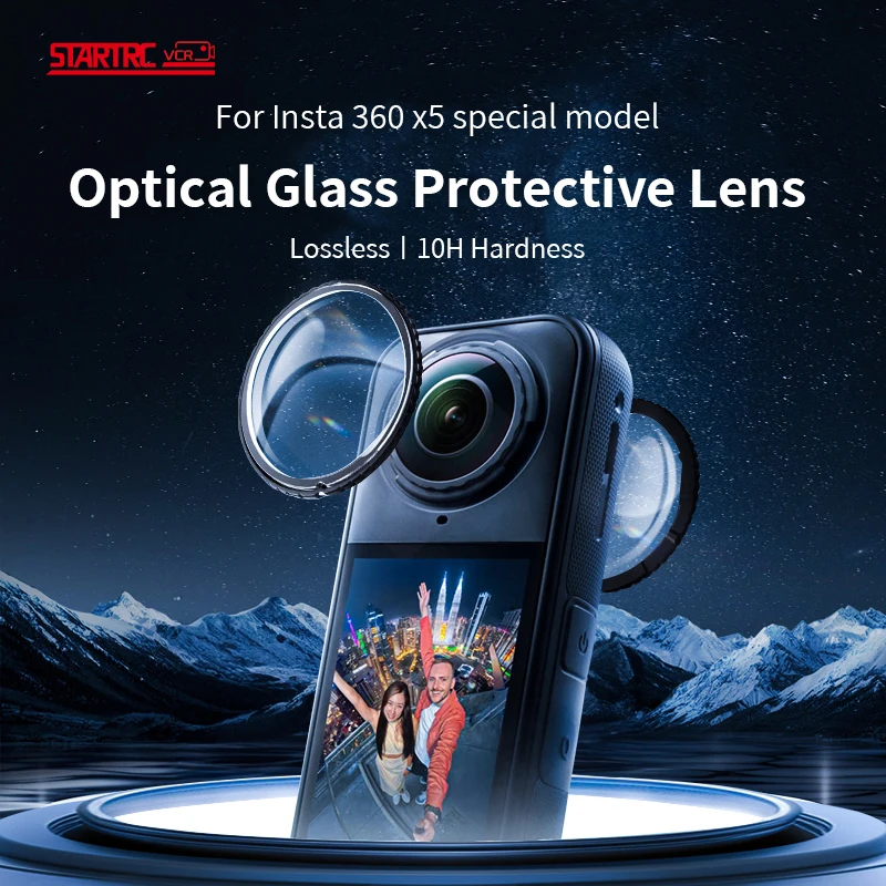 Lens Guard for Insta360 X5, Anti-Reflective Tempered Glass Lens Protector Cover for Insta 360 X5 Accessories,Twist-Lock Design