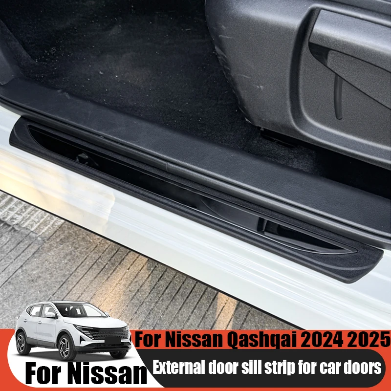 

Car door external threshold strip door scratch protection pedal interior modification parts For Nissan Qashqai 2024 2025