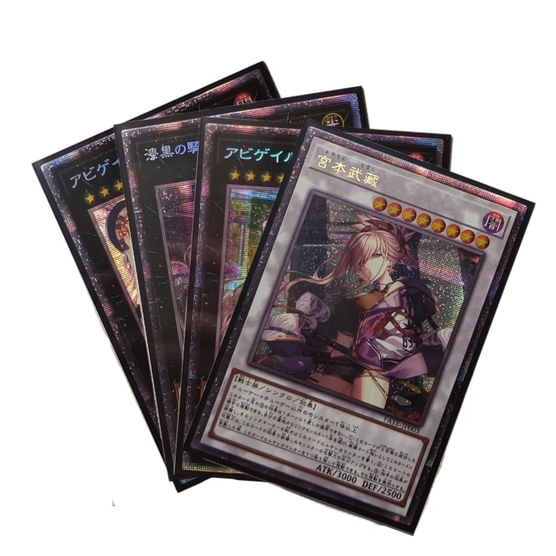 1Pcs/Set Yu Gi Oh Cards FGO Fate Grand Order Saber Miyamoto Musashi Anime Game Collection Prismatic Secret Rare Flash DIY Cards