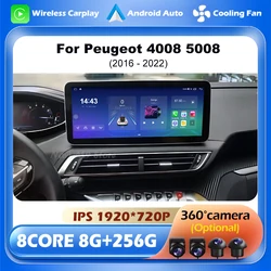 Android Auto for Peugeot 4008 5008 2016 - 2022 Wireless CarPlay Radio Navigation GPS 4G WIFI Bluetooth Car intelligent system