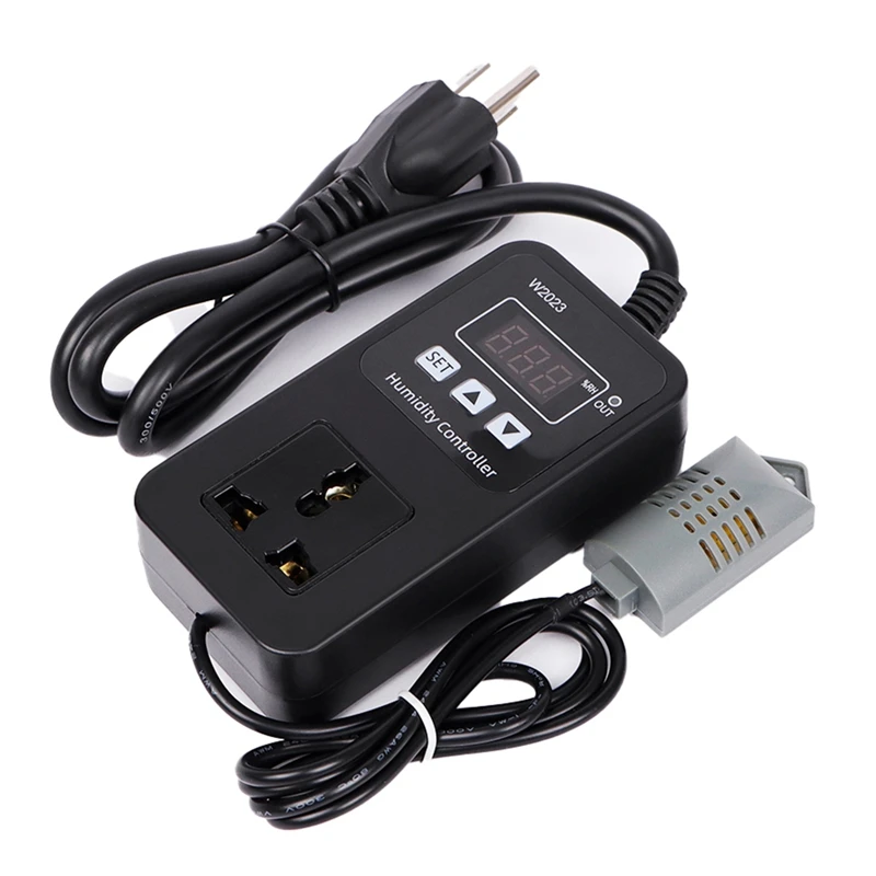 W2023 Display Digital Controlador de Umidade Soquete, Humidificação 1500W, Interruptor De Controle De Humidificação, Plug EUA