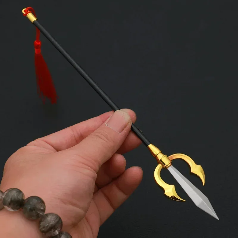 Anime Periférico Metal Spear Weapon para Meninos, Ferramentas Amaldiçoadas, Ryomen Sukuna, Jujutsu Kaisen, Céu Voador, 22cm, Presentes Modelo, Brinquedos