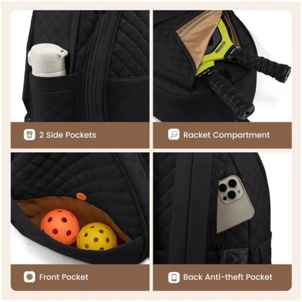 Теннисный рюкзак через плечо большой емкости, водонепроницаемая легкая сумка на молнии, профессиональная многоцелевая сумка