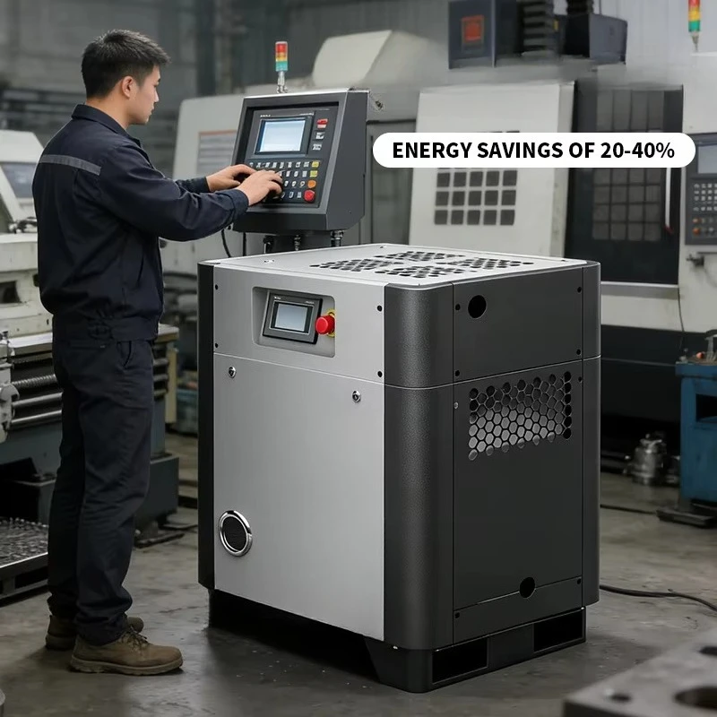 10hp Oil-Cooled Fixed Speed Screw Air Compressor Automobile Maintenance 8bar 10bar Machine Industrial Compressors