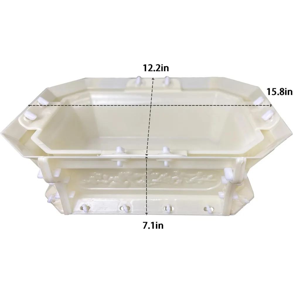 قوالب زراعة كبيرة، قوالب زراعة خرسانية كبيرة جدًا، قوالب زهور لديكور المنزل والحديقة (35 سم) #2
