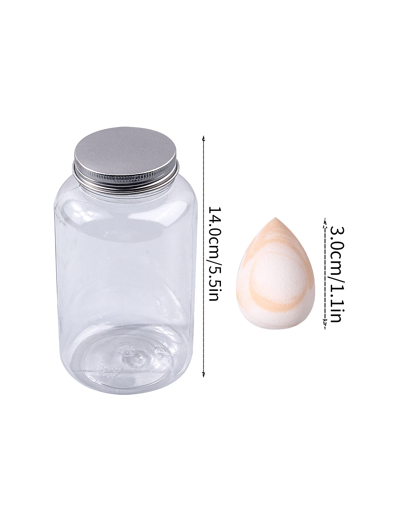 Marmerpatroon 40-delige mini-make-upsponsset, veelkleurige make-upmengspons voor vloeistof/crème/poeder, nat en droog, met opslagpot