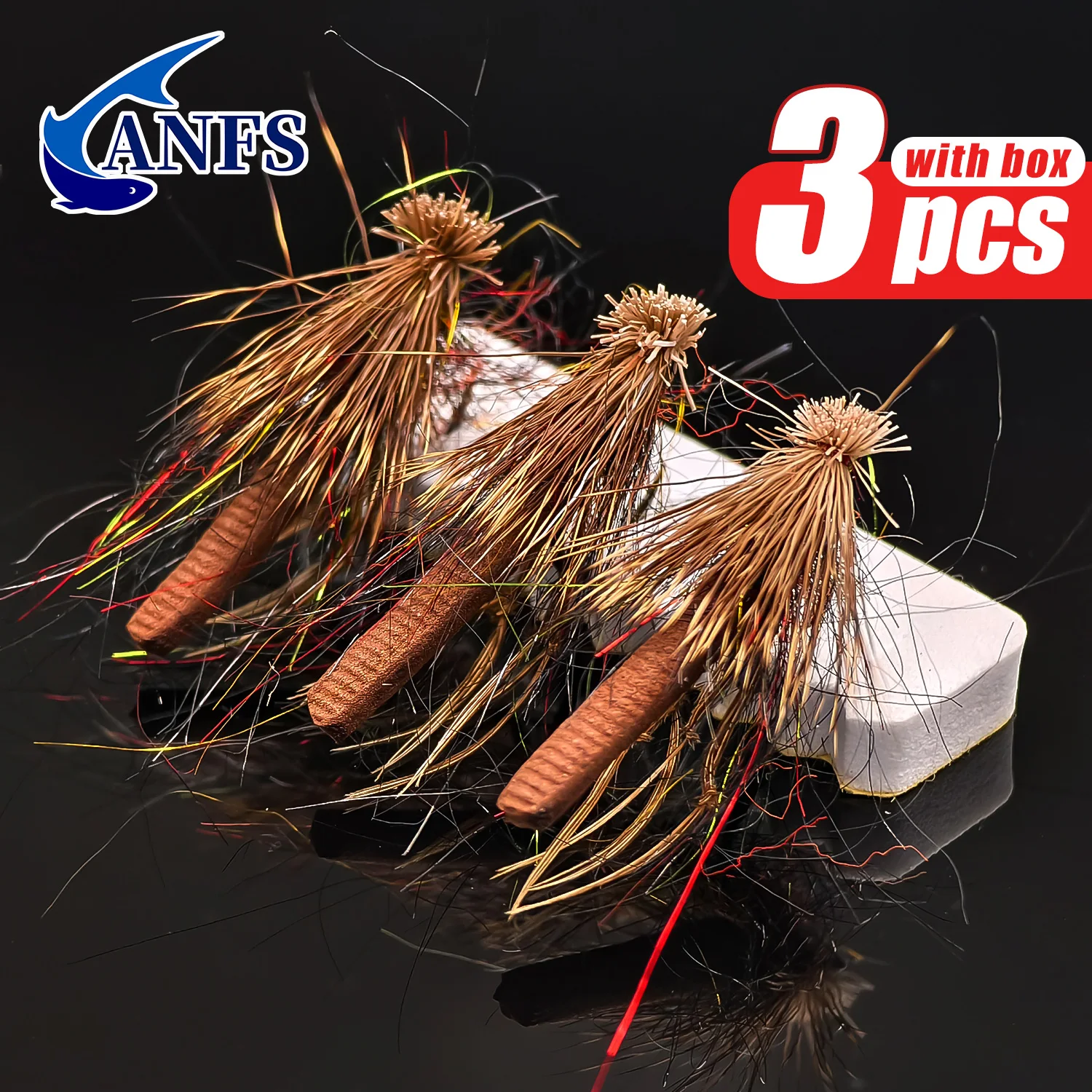 ANFS 3pcs Dry Fly Bit,Hand Tied Fly Fishing ,Trout Fly Fishing Gift,Fly MayFly Trout Bass Graying Panfish Fly Fishing Lure