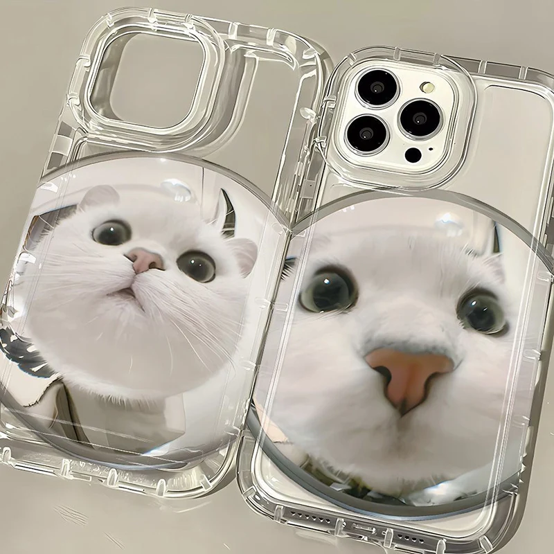 Sunglasses Cat Dog Phone Case for iPhone 15 14 13 12 11 Pro Max XR XS X 8 7 6 6S Plus SE 2020 Transparent Shockproof Back Cover