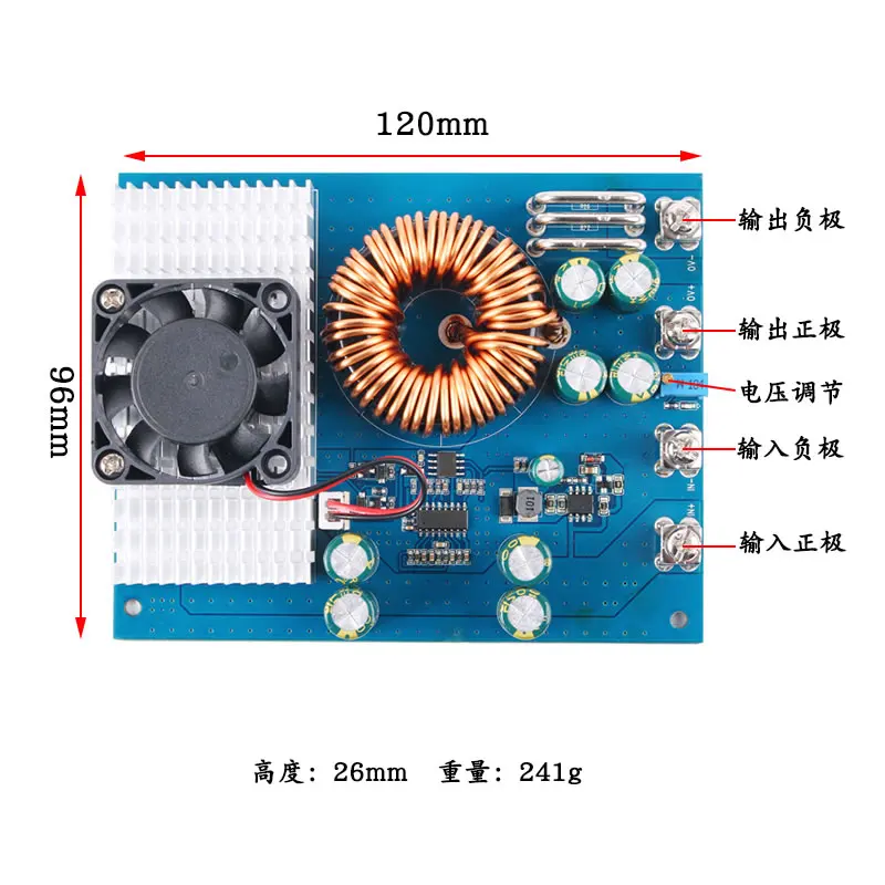 50A DC DCDC Step-down Module Input 30-90V High Power 1000W Power Converter for Power Tools