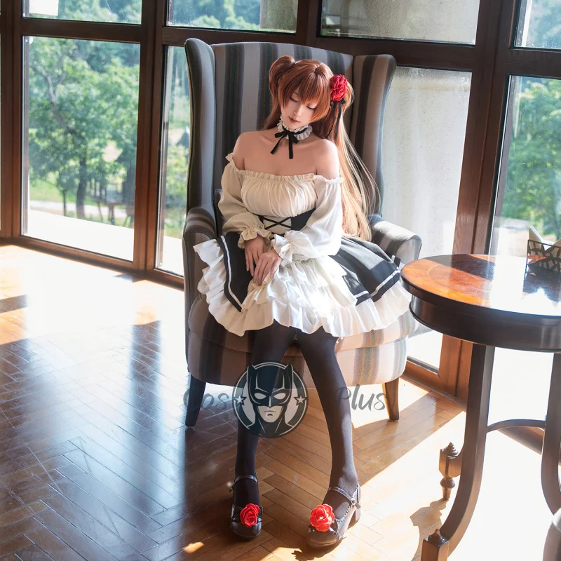 EVA Asuka‌ Cosplay Costume Women Lolita Dress With Wig Halloween Carnival Uniform Party As Game Characters Clothing Suit