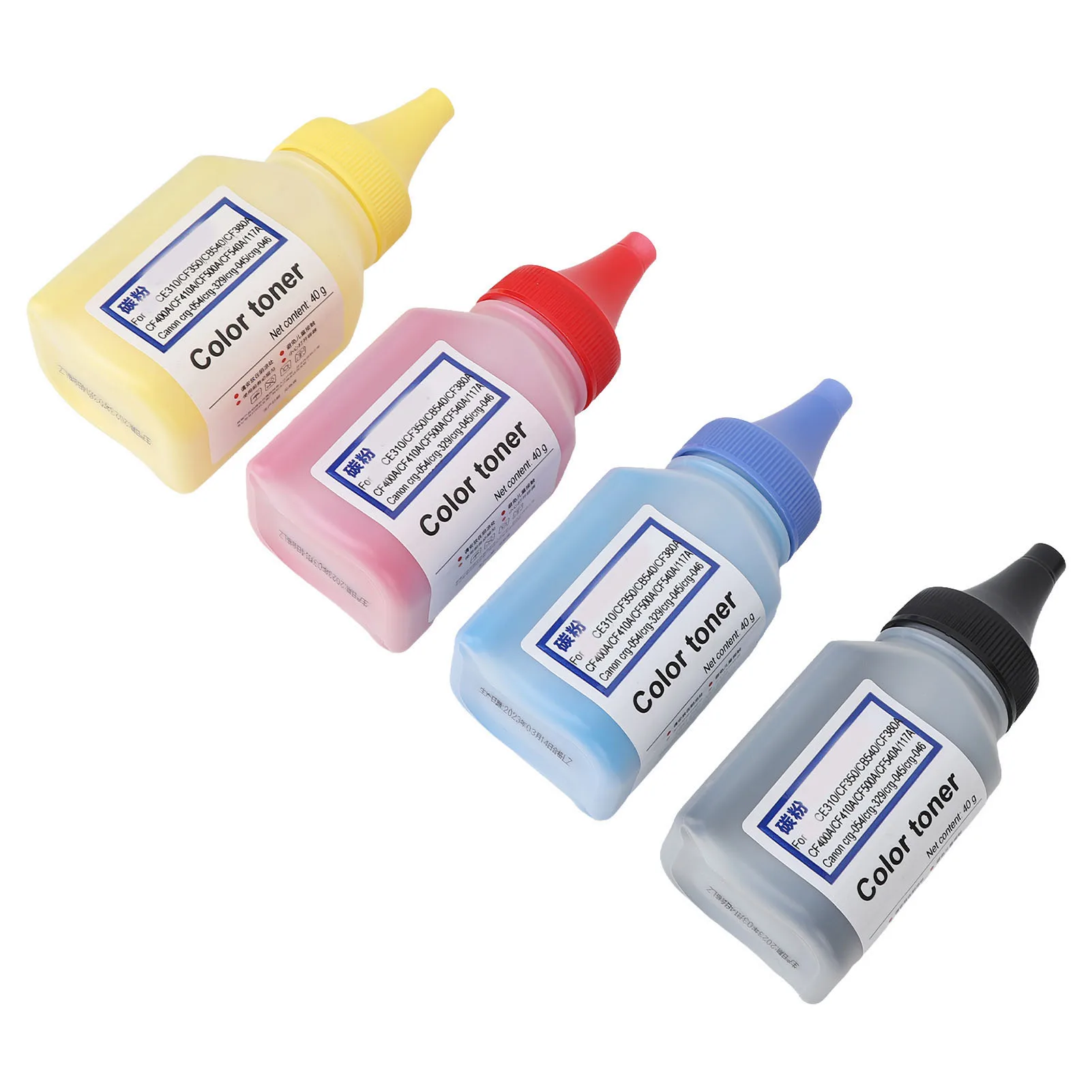 

4 упаковки порошка для заправки тонера, совместимого с принтерами HP CF400A CRG045, запчасти и аксессуары для принтеров, порошок для заправки тонера