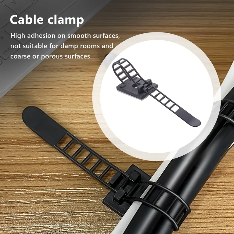 Ensemble de gestion de support de câble réglable, clips de câble, support de fil de fibre, support de fixation adhésif