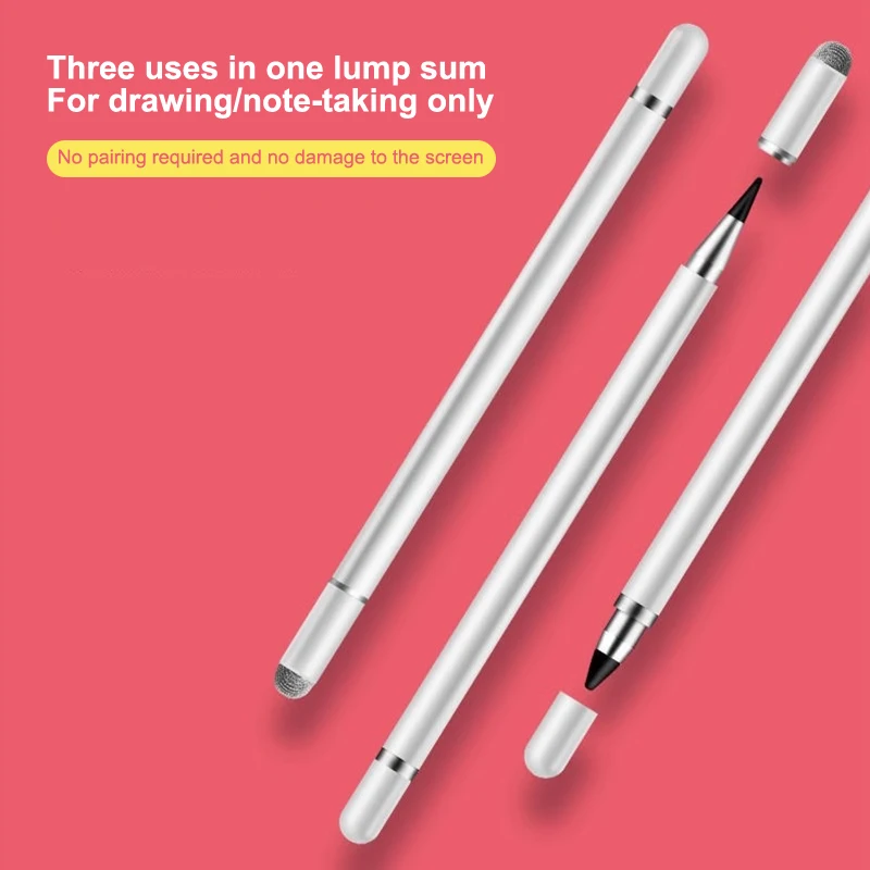 3 In 1 Universal Touch Pen For Android Smart Phone For IPad Tablet Pencil Stylus Pen Capacitive Touch Screens Drawing Pens