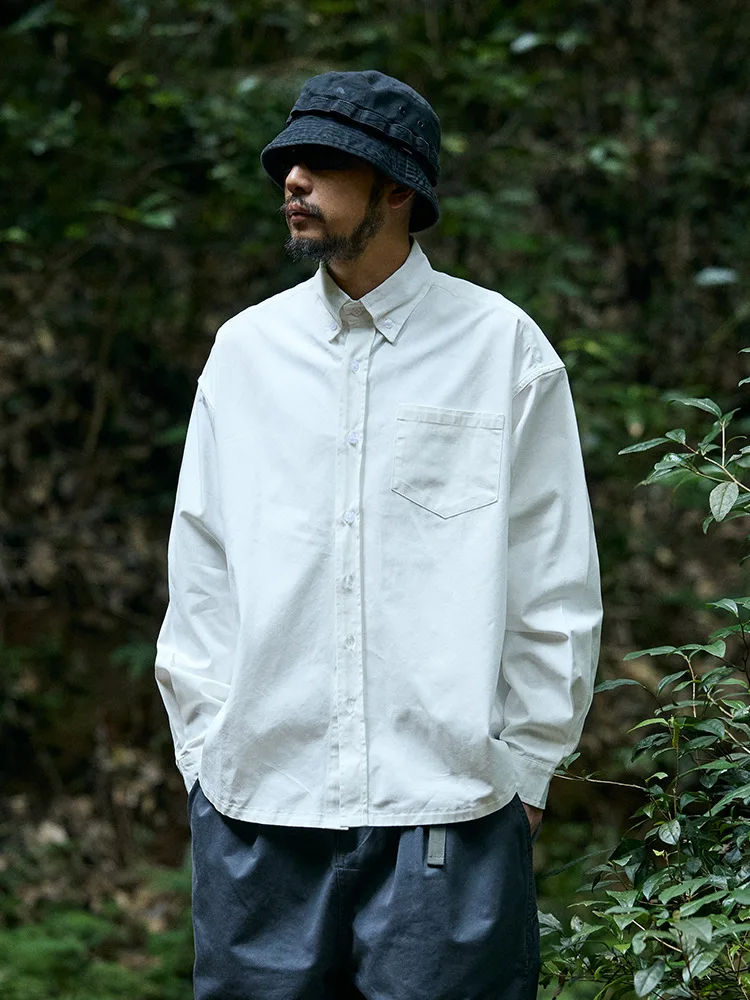 Loose Fit Pure Cotton Long Sleeve Shirt Jacket Cityboy Style Autumn Casual Breathable Youthful Trend Chinese Brand Unisex