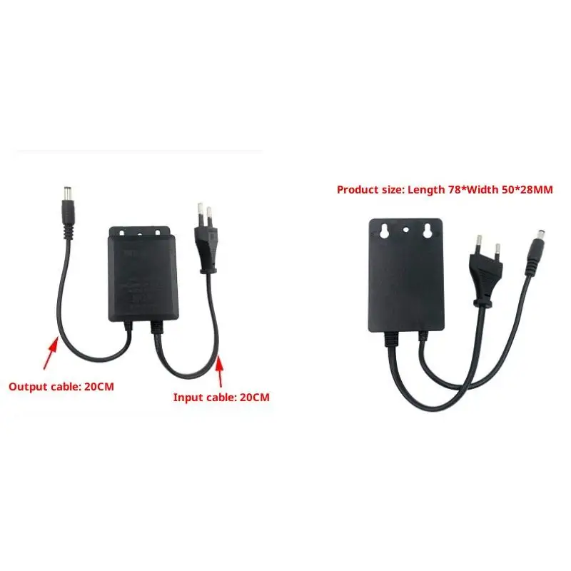 1Pcs Waterproof Black DC12V 2A EU/US Plug Power Adapter For CCTV Security Surveillance AHD Camera Charger