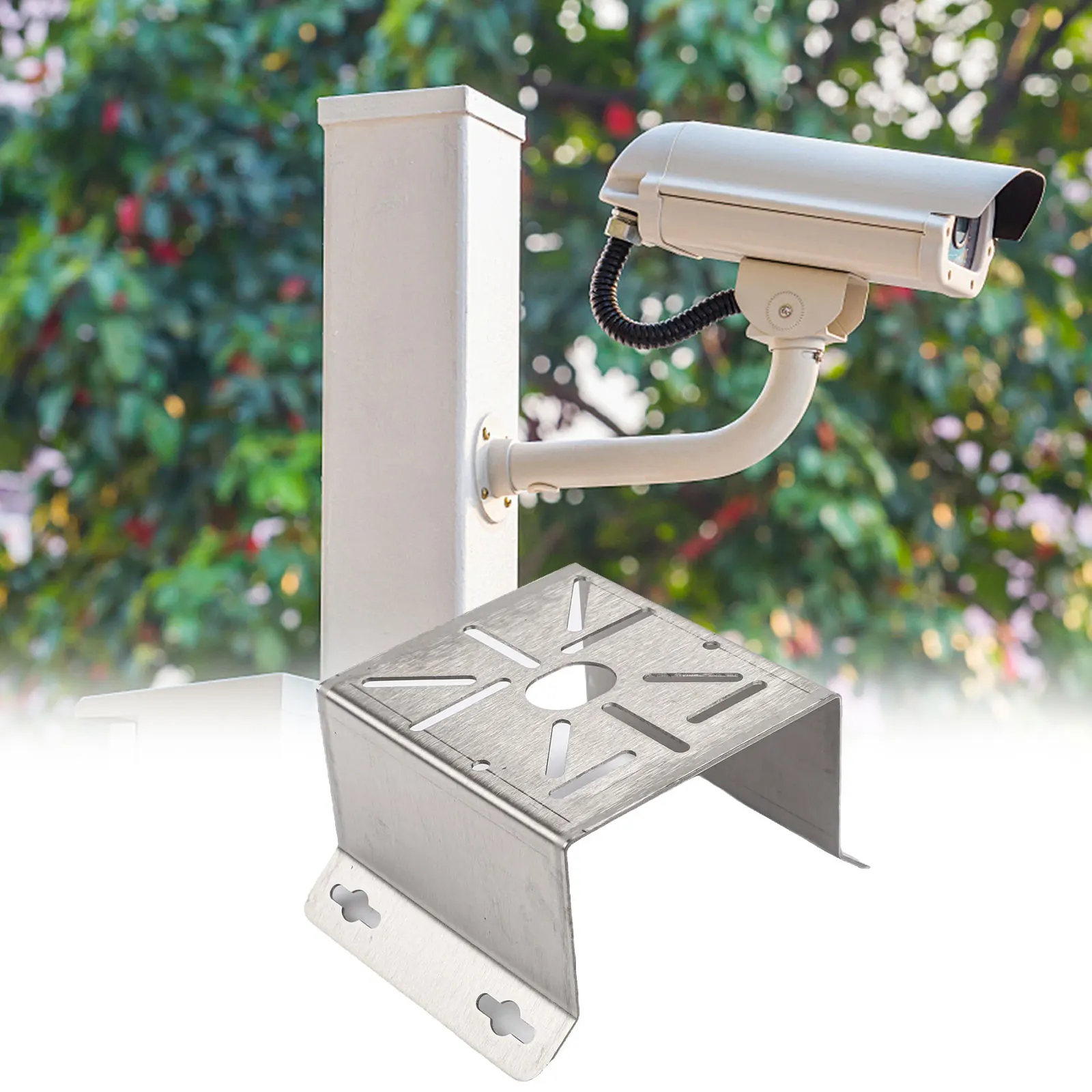 For CCTV Systems Supported by a Strong Stainless Steel Corner Mounting Bracket with Easy Installation Features