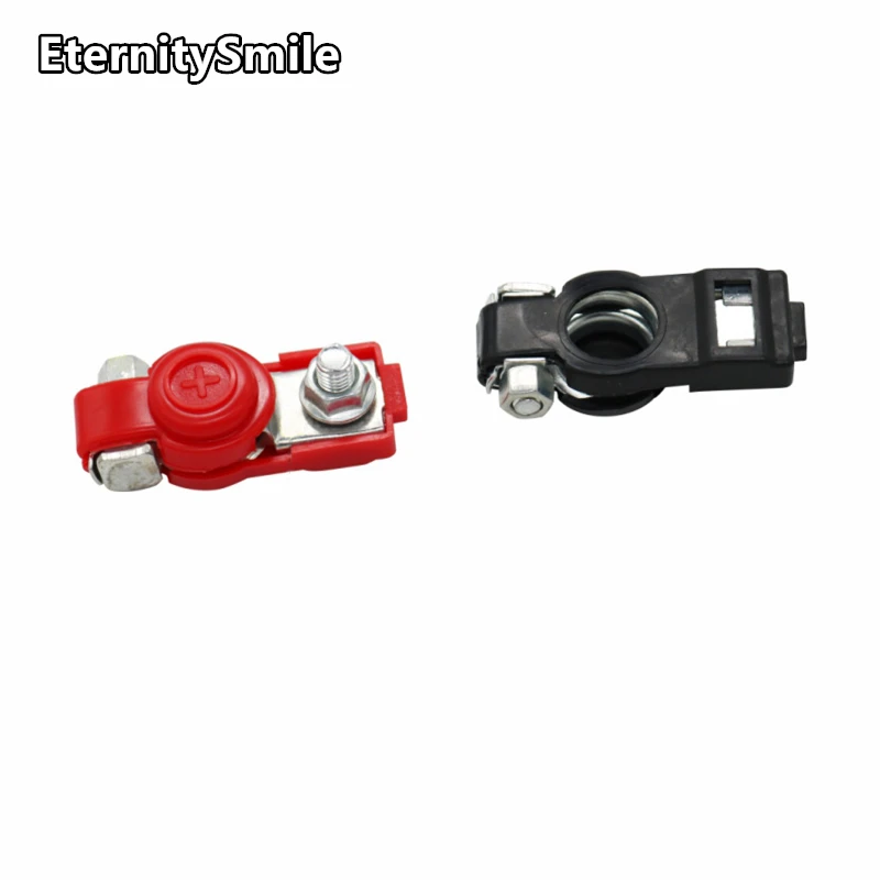 Car Battery Terminals 1pairs Connectors Copper Plate , Covered Positive & Negative Battery Clamp with Terminal Washers for Boat