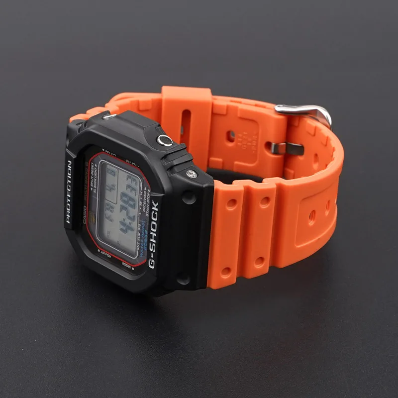 16mm TPU Strap For Casio G-shock DW-6900/GW-M5610/DW-5600E GLS-5600 GW-5000 Replace Watch Band Waterproof Wristband Accessories